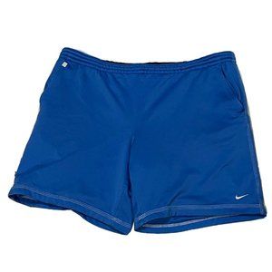 Nike Dri Fit basketball mesh shorts mens large XL 38 x 8 drawstrings blue